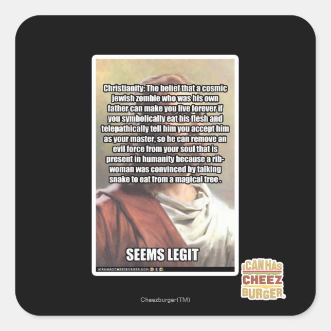 Adesivo Quadrado Parece o Legit (Frente)