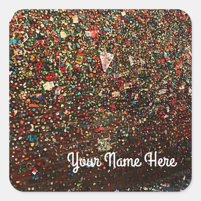 Adesivo Quadrado Parede de Goma Seattle nº 3 (Frente)