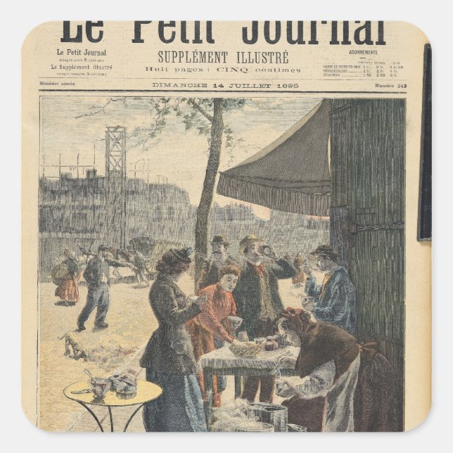 Adesivo Quadrado Paris às seis da manhã (Frente)