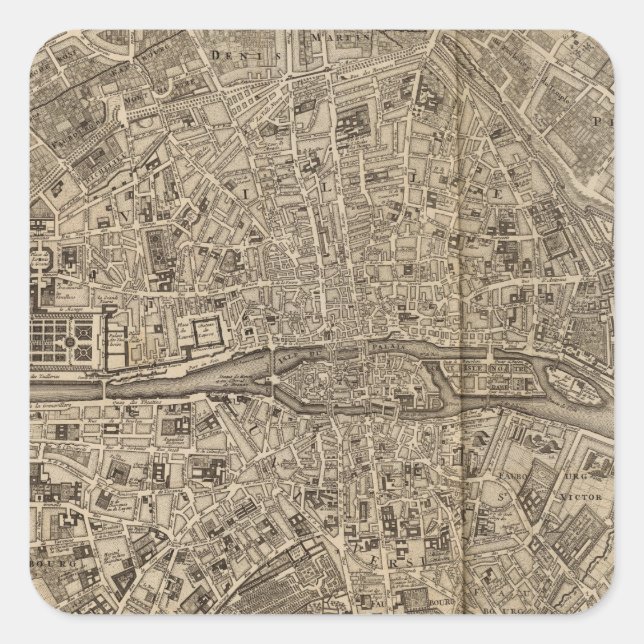 Adesivo Quadrado Paris França (Frente)