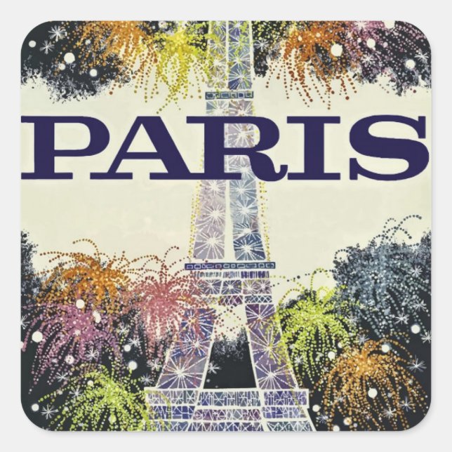 Adesivo Quadrado Paris:Poster Sticker (Frente)