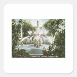 Adesivo Quadrado Parque de Forsyth, vintage 1906 do savana