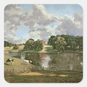 Adesivo Quadrado Parque de John Constable   Wivenhoe, Essex, 1816