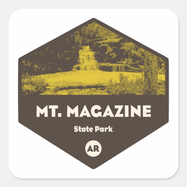 Adesivo Quadrado Parque Estadual da Revista Monte Arkansas (Frente)