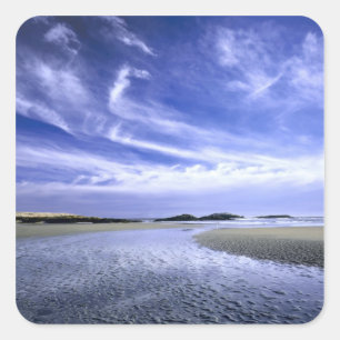 Adesivo Quadrado PARQUE ESTADUAL PRAIA POPHAM, MAINE. EUA. Cirrus