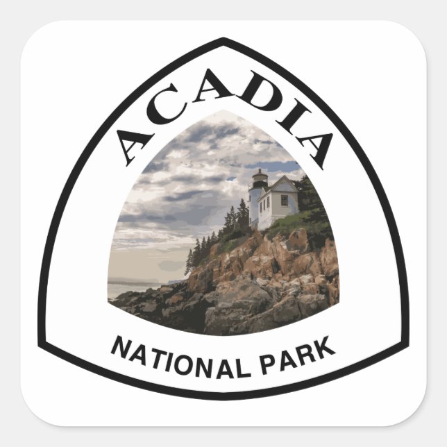Adesivo Quadrado Parque Nacional Acadia (Frente)