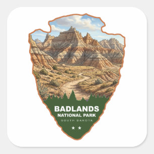 Adesivo Quadrado Parque Nacional Badlands Arrowhead