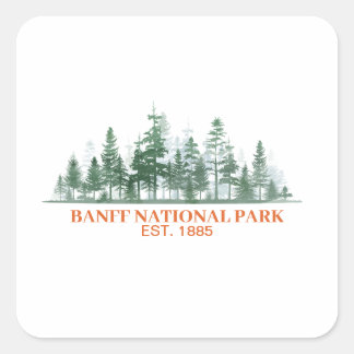 Adesivo Quadrado Parque Nacional Banff