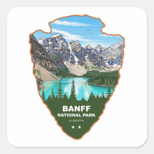 Adesivo Quadrado Parque Nacional Banff Alberta Arrowhead