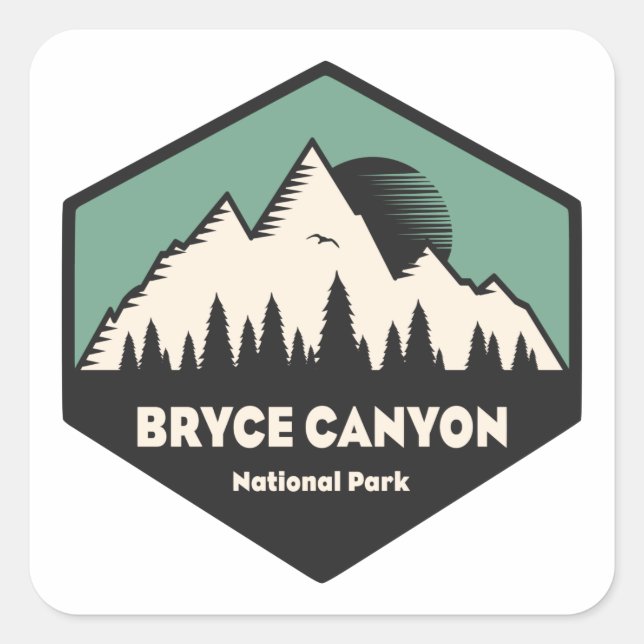 Adesivo Quadrado Parque Nacional Bryce Canyon (Frente)