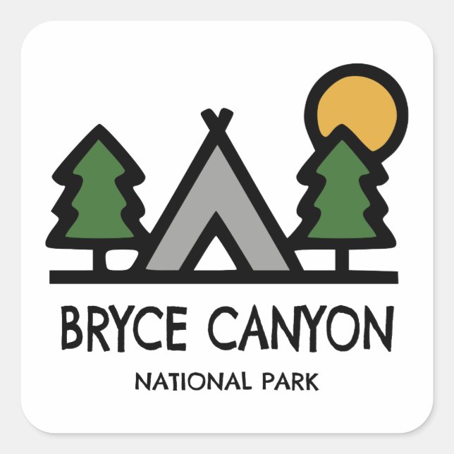 Adesivo Quadrado Parque Nacional Bryce Canyon (Frente)