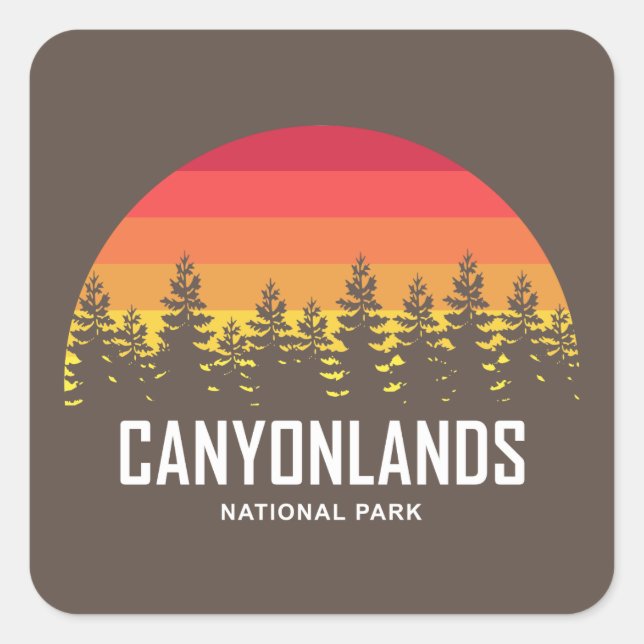 Adesivo Quadrado Parque Nacional Canyonlands (Frente)