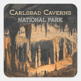 Adesivo Quadrado Parque Nacional Carlsbad Caverns Novo México