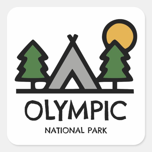 Adesivo Quadrado Parque Nacional da olimpiadas (Frente)