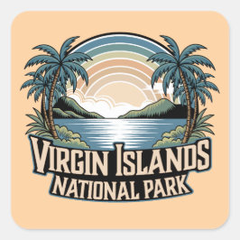 Adesivo Quadrado Parque Nacional das Ilhas Virgens