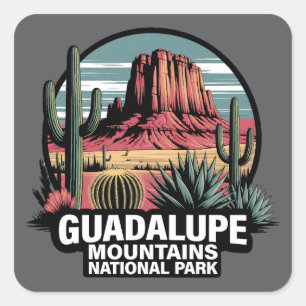 Adesivo Quadrado Parque Nacional das Montanhas Guadalupe Texas