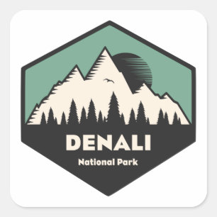 Adesivo Quadrado Parque Nacional Denali