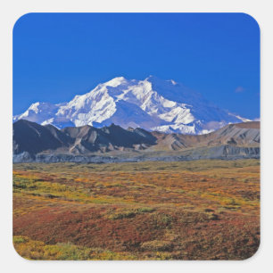 Adesivo Quadrado Parque Nacional Denali Mt. McKinley, Alasca.