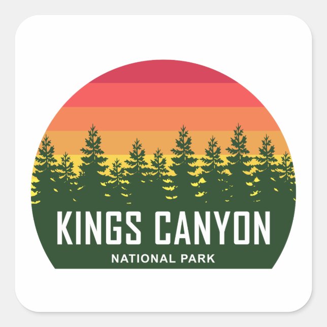 Adesivo Quadrado Parque Nacional do Kings Canyon (Frente)