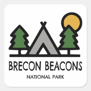 Adesivo Quadrado Parque Nacional dos Beacons Brecon