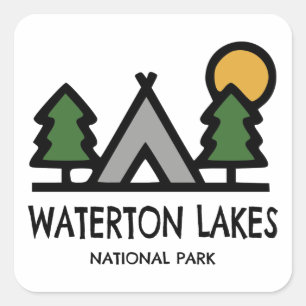 Adesivo Quadrado Parque Nacional dos Lagos Waterton