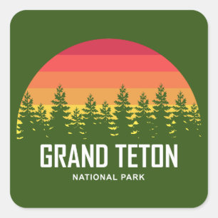 Adesivo Quadrado Parque Nacional Grand Teton