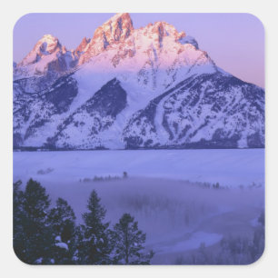 Adesivo Quadrado PARQUE NACIONAL GRAND TETON, WYOMING. EUA. Névoa &