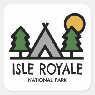 Adesivo Quadrado Parque Nacional Isle Royale