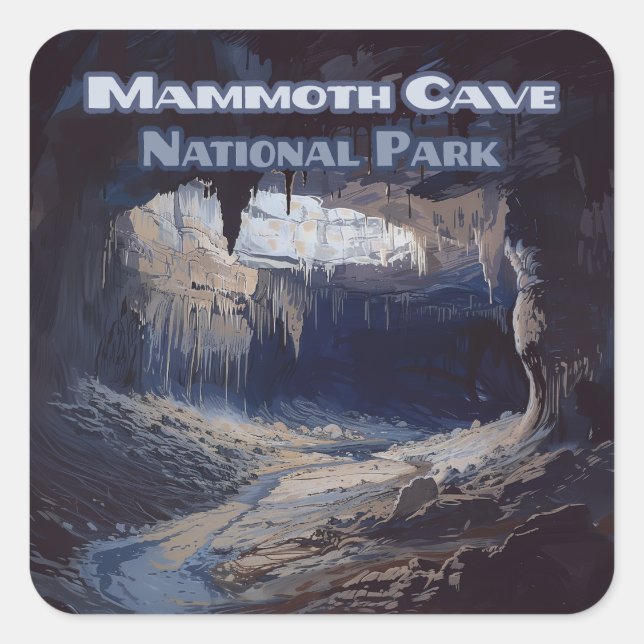 Adesivo Quadrado Parque Nacional Mammoth Cave Kentucky (Frente)