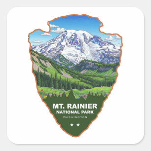 Adesivo Quadrado Parque Nacional Mt. Rainier Arrowhead