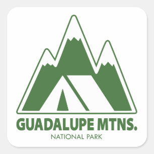 Adesivo Quadrado Parque Nacional Mtns. Guadalupe Camping Montanhas
