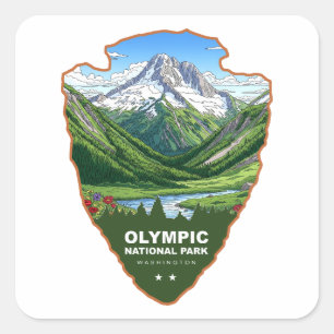 Adesivo Quadrado Parque Nacional Olympic Washington Arrowhead