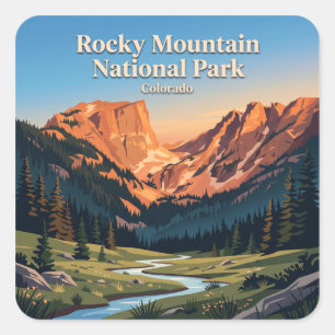 Adesivo Quadrado Parque Nacional Rocky Mountain Colorado