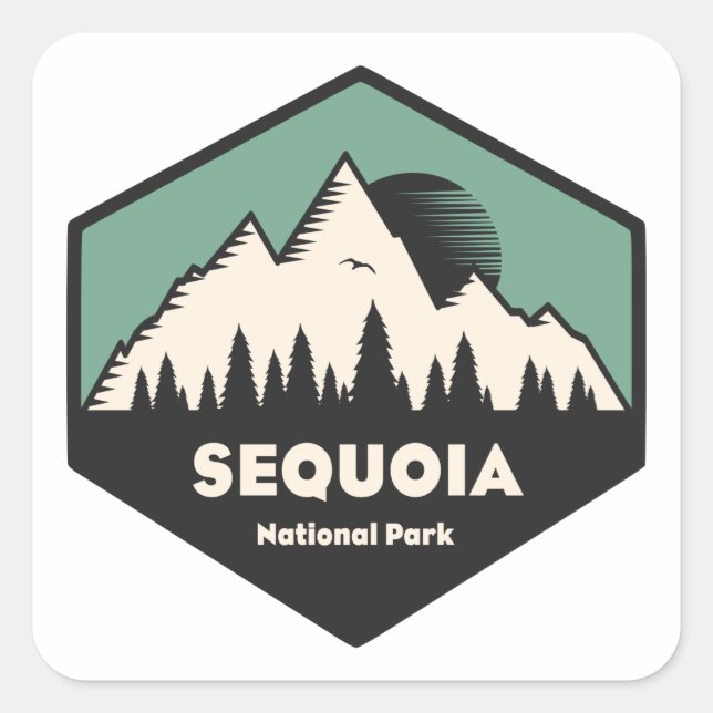 Adesivo Quadrado Parque Nacional Sequoia (Frente)