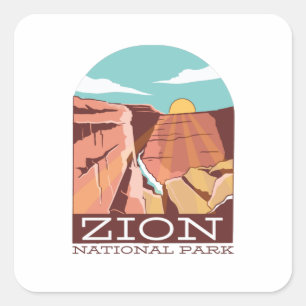 Adesivo Quadrado Parque Nacional Zion