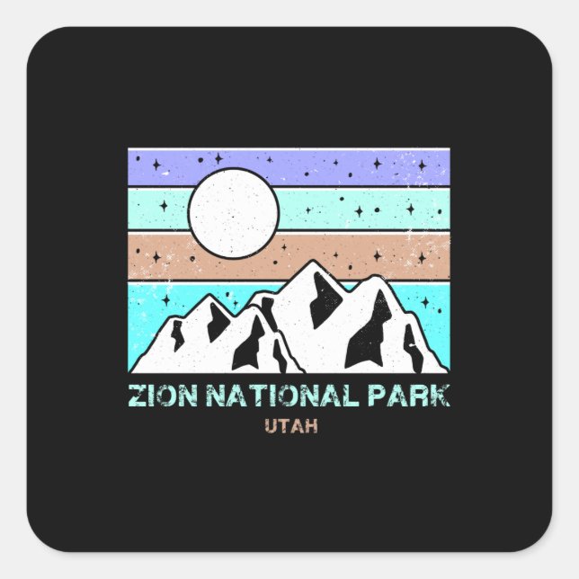 Adesivo Quadrado Parque Nacional Zion (Frente)