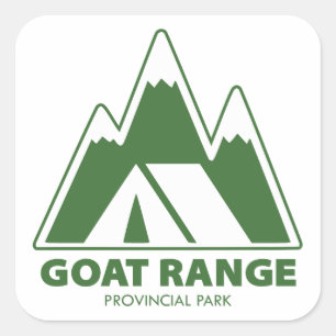 Adesivo Quadrado Parque Provincial Goat Range Montanhas Camping