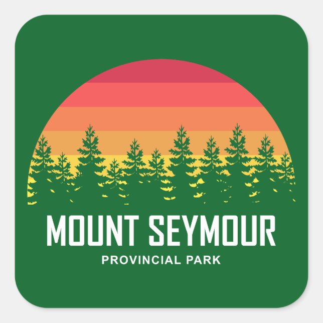 Adesivo Quadrado Parque Provincial Mount Seymour (Frente)