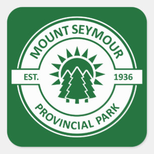 Adesivo Quadrado Parque Provincial Mount Seymour Árvores do Sol