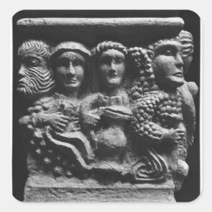 Adesivo Quadrado Parte dianteira de um altar usado como uma pia