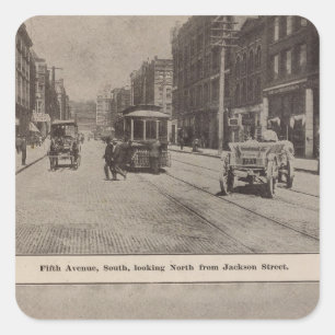 Adesivo Quadrado Parte dianteira do porto da Quinta Avenida S