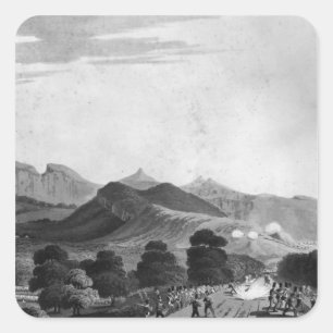 Adesivo Quadrado Parte do exército britânico que forma antes de