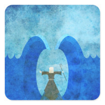 partida do mar vermelho por Moisés - arte cristã