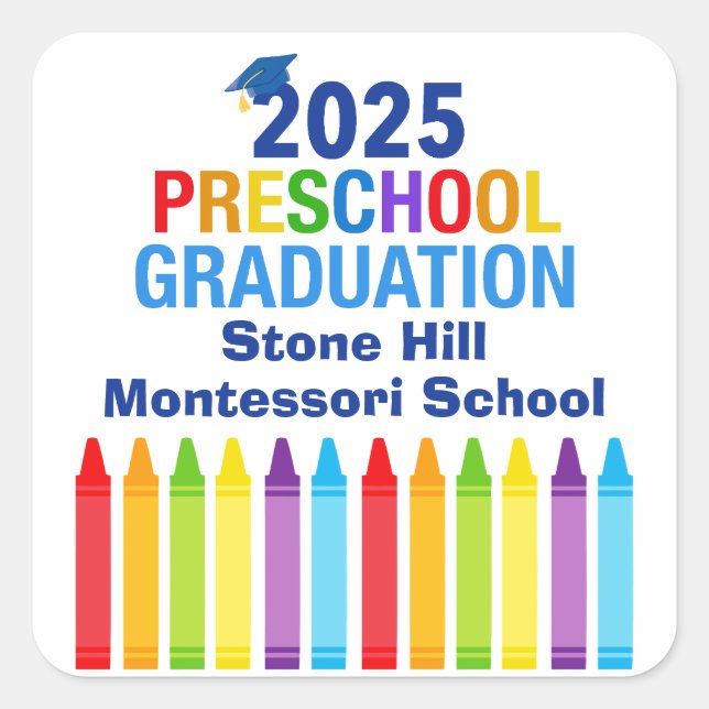 Adesivo Quadrado Partido da Escola Personalizada para Formatação Pr (Frente)