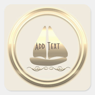 Adesivo Quadrado Partido de Barcos de Navegação Personalizados