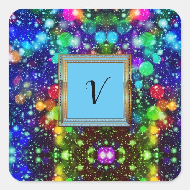 Adesivo Quadrado Partido de inverno dos Padrões de Na moda modernos (Frente)