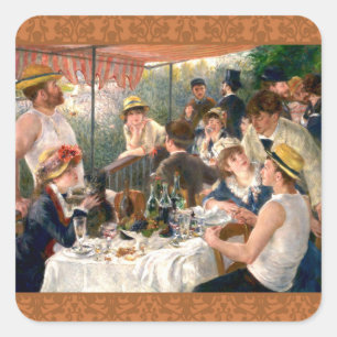 Adesivo Quadrado Partido do Barco Renoir French Luncheon