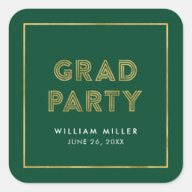 Partido dos Formando Geométricos Dourados Verde e