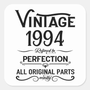 Adesivo Quadrado Partido Personalizado 30 aniversário de 30 anos de