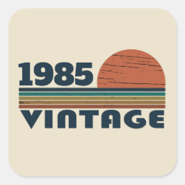 Adesivo Quadrado Partido Personalizado do aniversário de 40 anos de